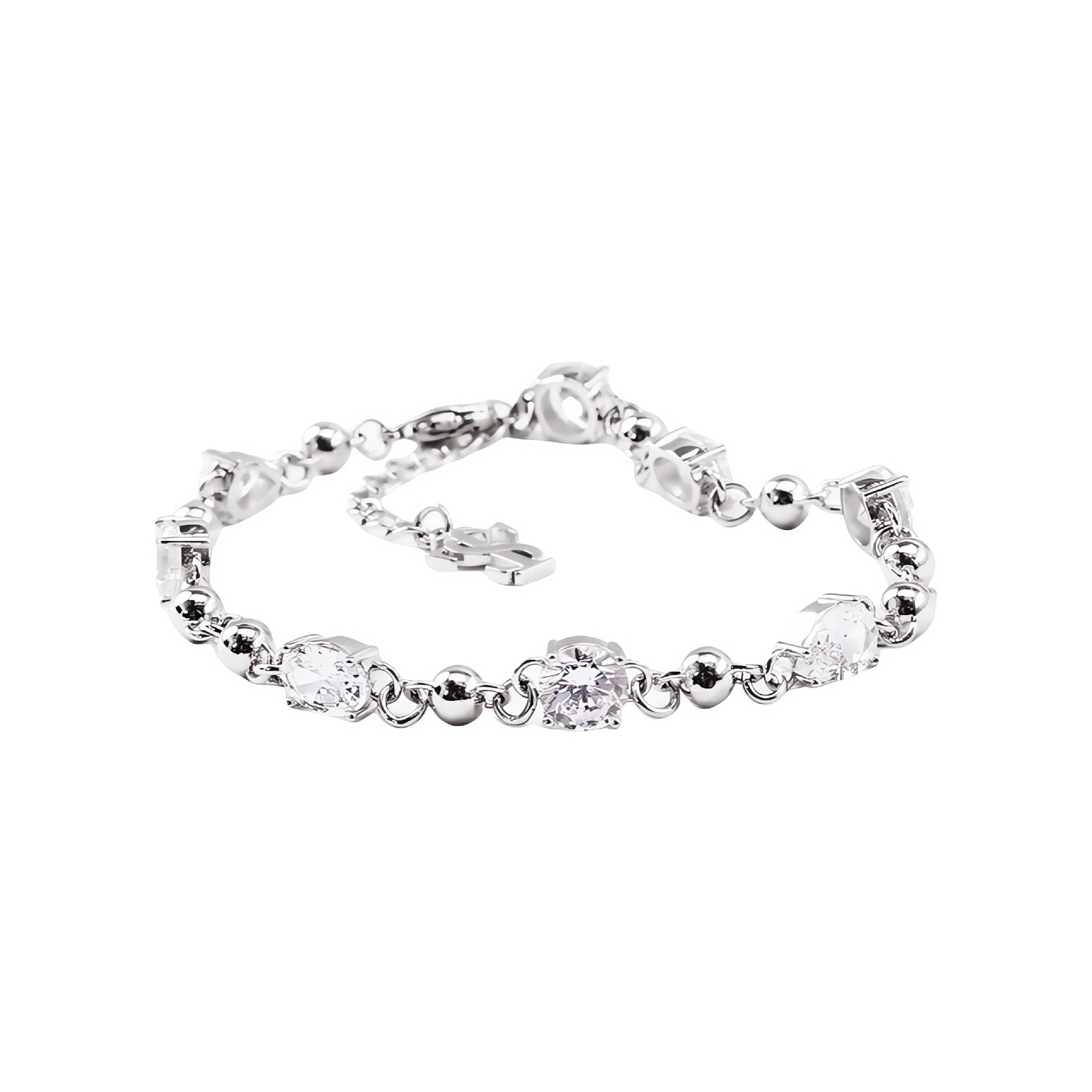 Hip-Hop Trendy Stk Bracelet Super Flash Men's and Women's Zircon Accessible Luxury Diamond Bracelet Niche Couple High-End Accessible Luxury Bracelet