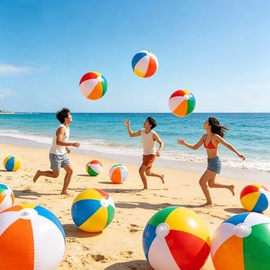 Inflatable Beach Ball Pvc 6-Color Ball Outdoor Football Summer Water Beach Swimming Pool Toy Water Ball Toys