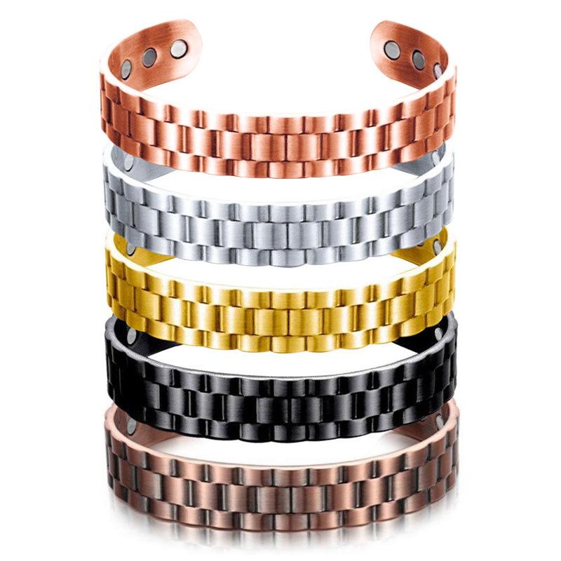 Amazon's New European and American Personalized Mesh Magnetic Men's and Women's Bracelets Cross-Border Bracelets Wide Woven Bracelets
