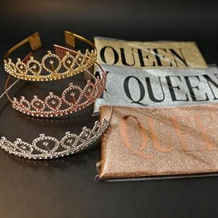 New European and American Digital Birthday Crown Headband Bride Wedding Metal Crown Jewelry Manufacturer Wholesale Jewelry