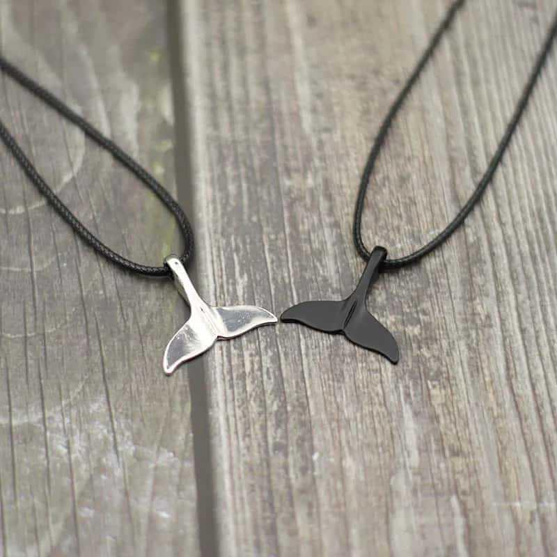 Cross-Border Fashion Whale Tail Pendant Necklace Men's Marine Protection Animal Necklace 6 Hip-Hop Punk Necklace Beach