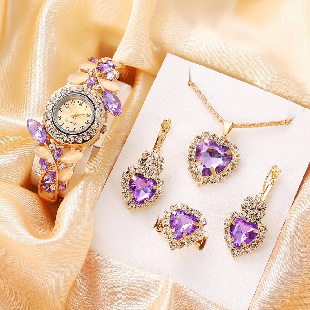Fashionable women's diamond-encrusted bracelet watch, Korean-style fashion quartz watch, bracelet women's watch, diamond-encrusted jewelry bracelet watch