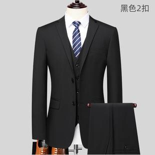New Men's Suit Professional Jacket Suit Men's Work Business Wear Black Navy Blue Gray Two-button Dress Pants