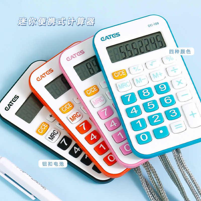 Etude Mini Calculator Cute Simple Portable Electronic Calculator Students Can Hang Halter and Rope Computer