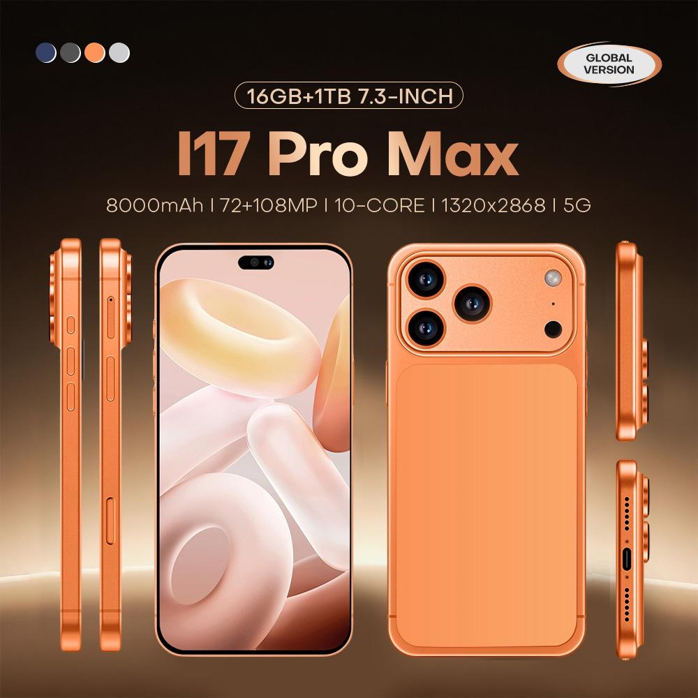 I17Pro Max Cross-Border Mobile Phone 7.3inch Large Screen 3+64Gb Real 4g Android Foreign Trade 1:1 Smartphone