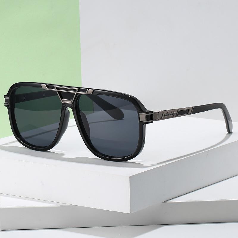 New Women's Cross-border Colorful Sunglasses Fashion Double Beam Personality Sunglasses Women's Anti-ultraviolet Sunglasses