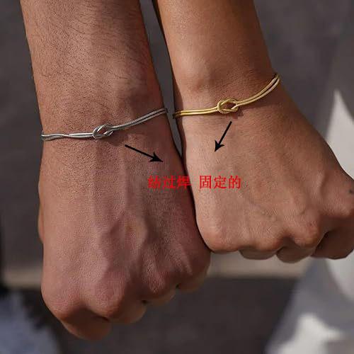 Valentine's Day Titanium Steel Bracelet Stainless Steel Couple Bracelet Cross-Border Handmade Knotted Jewelry European and American New Style Knotted Snake Bone