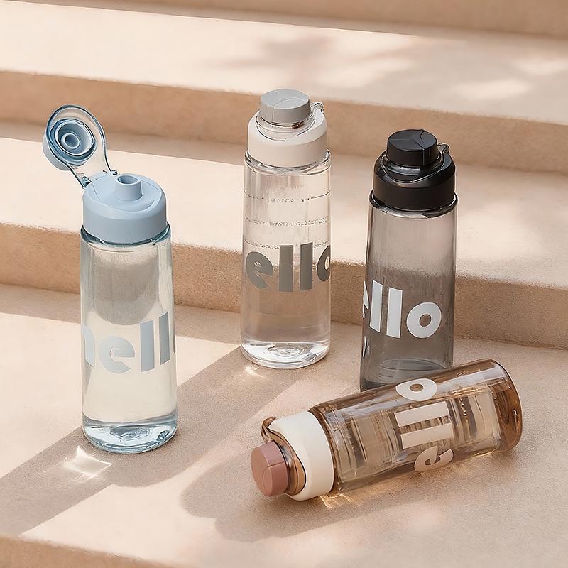 Fuxing Male and Female Student Water Cup, Simple Milkshake Plastic Summer Outdoor Cup, Anti-Fall Portable Water Bottle, Space Cup
