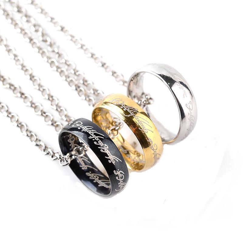 European and American Cross-Border Hot Selling Same Style Magic Ring Necklace Ring Pendant Fashion Personalized Elf Queen Necklace