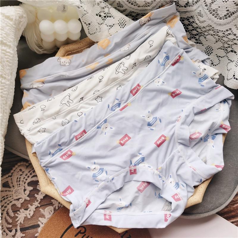 [80-135] Taobao waist Ice Silk ladies underwear Osaka printed milk silk ladies underwear 9908