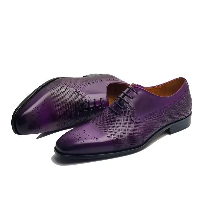 Wedding Genuine Men's Fashion Oxford Leather Shoes Formal Office Handmade Comfortable Lace-Up Formal Business New Style