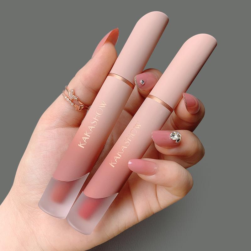 Cvz Cream Lip Glaze Lip Mud Velvet Matte Lip Glaze Whitening Not Easy to Stick Moisturizing Lipstick Blush Peach Lipstick