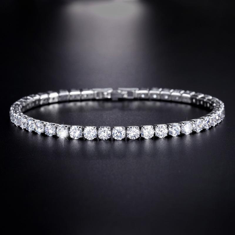 4.0mm zircon tennis bracelet for men and women fashion simple bracelet jewelry ins cross-border factory wholesale