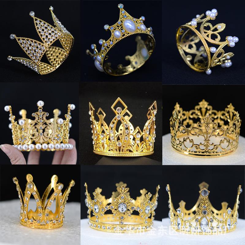 Cross-Border Hollow Birthday Cake Crown Decoration Set Love Ornaments Birthday Flower Decoration Accessories Crown Factory