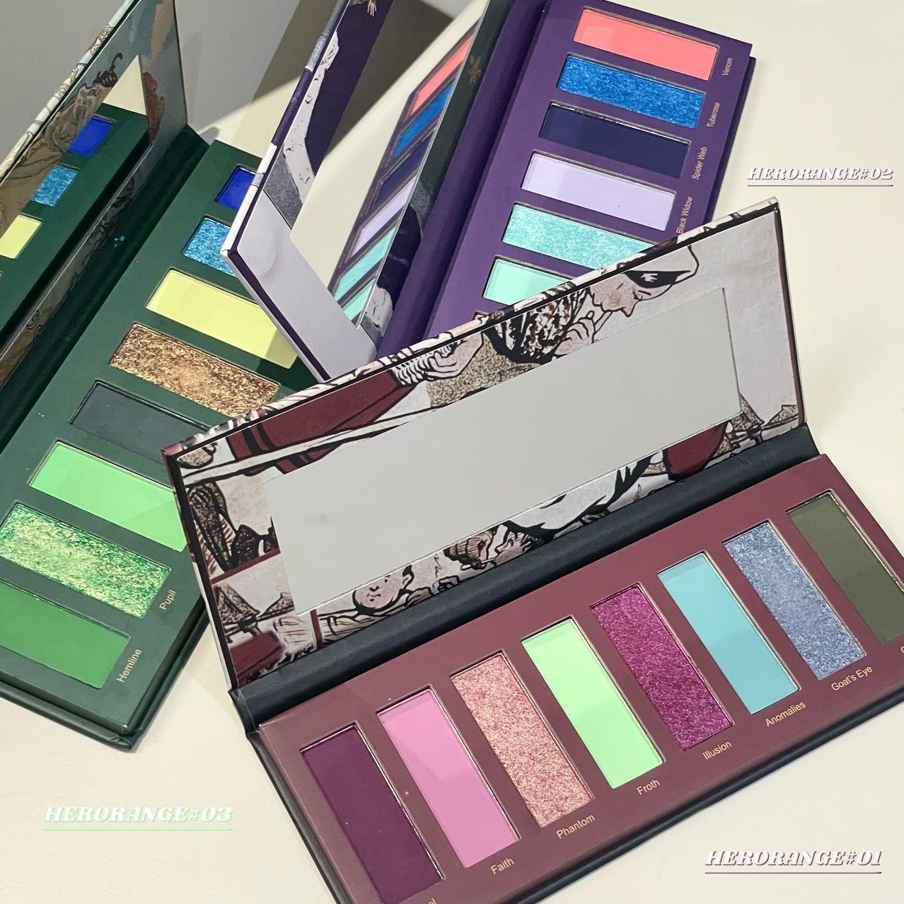Herorange Eight-Color Dream Oil Painting Style Eye Shadow Matte Pearlescent Smoky Flash Polarized Green Palette Eye Shadow Cross-Border