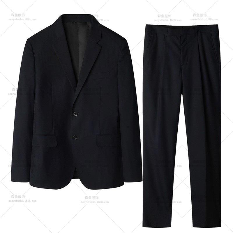 Spring and Autumn Suit Men's Three-Piece Suit Groomsmen Suit Suit Men's Two-Piece Suit for Work Men's Small Suit