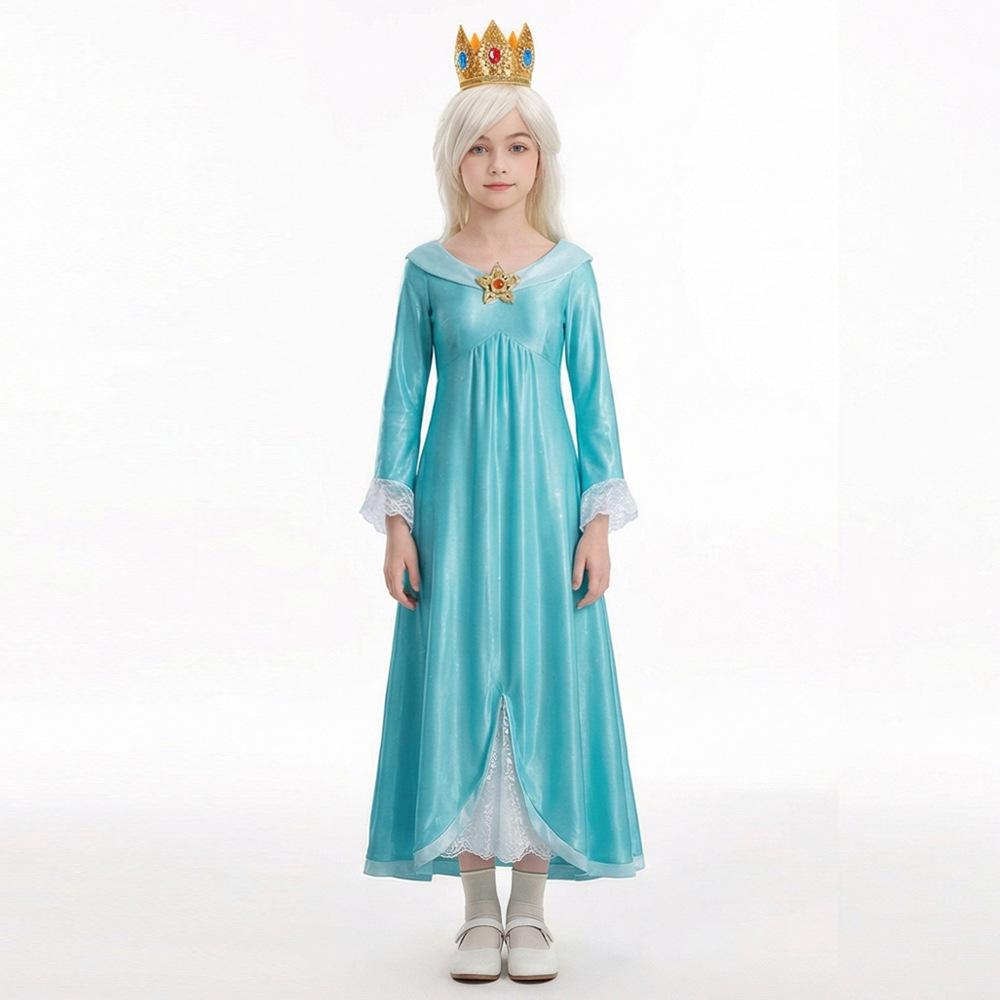 Super Mario Cosplay Costume Rosa Tala Galaxy Princess Dress Halloween Anime Character Performance Cosplay Outfit