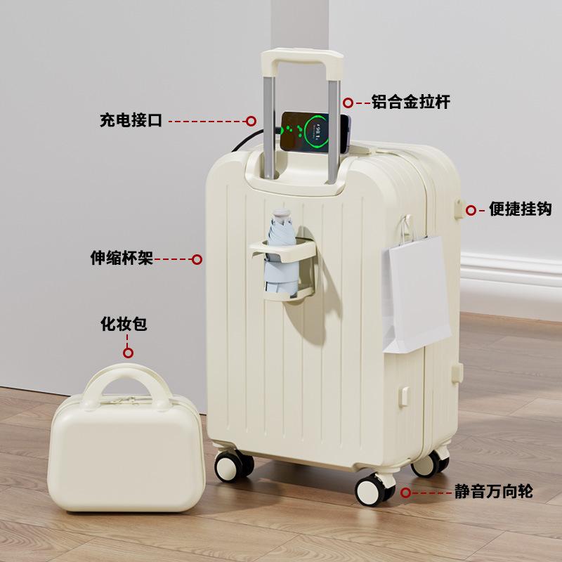 2025 New Style Fresh Style Fashion Multifunctional Luggage Case for Women Student Trolley Case Light Sound Wheel Password Box