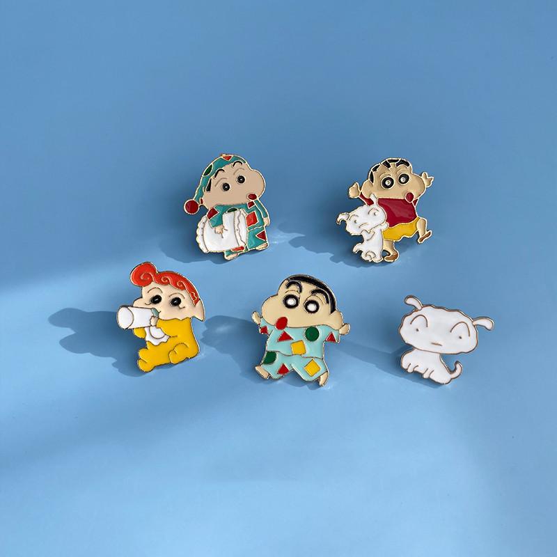 Japanese ins Creative Cute Crayon Small New Brooch Women's Couple Pin Cartoon Badge New Fashion Accessories
