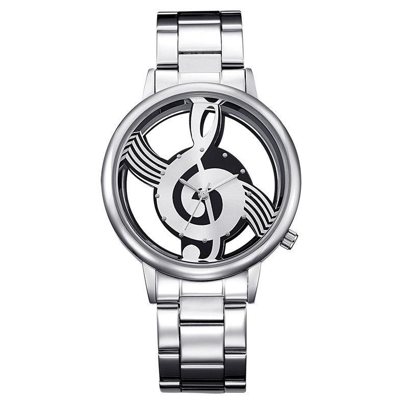Korean Style Women's Fashion Simple Watch Women's Belt Student Couple Personality Hollow Note Watch Spot