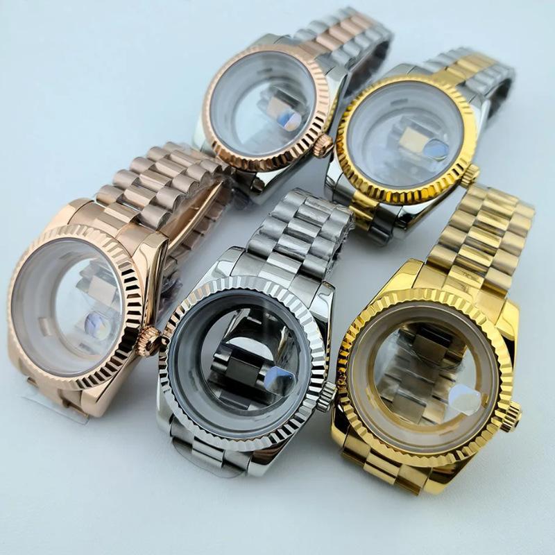 40mm log upper and lower double calendar tooth ring case accessories suitable for 8285 mechanical movement 20mm strap