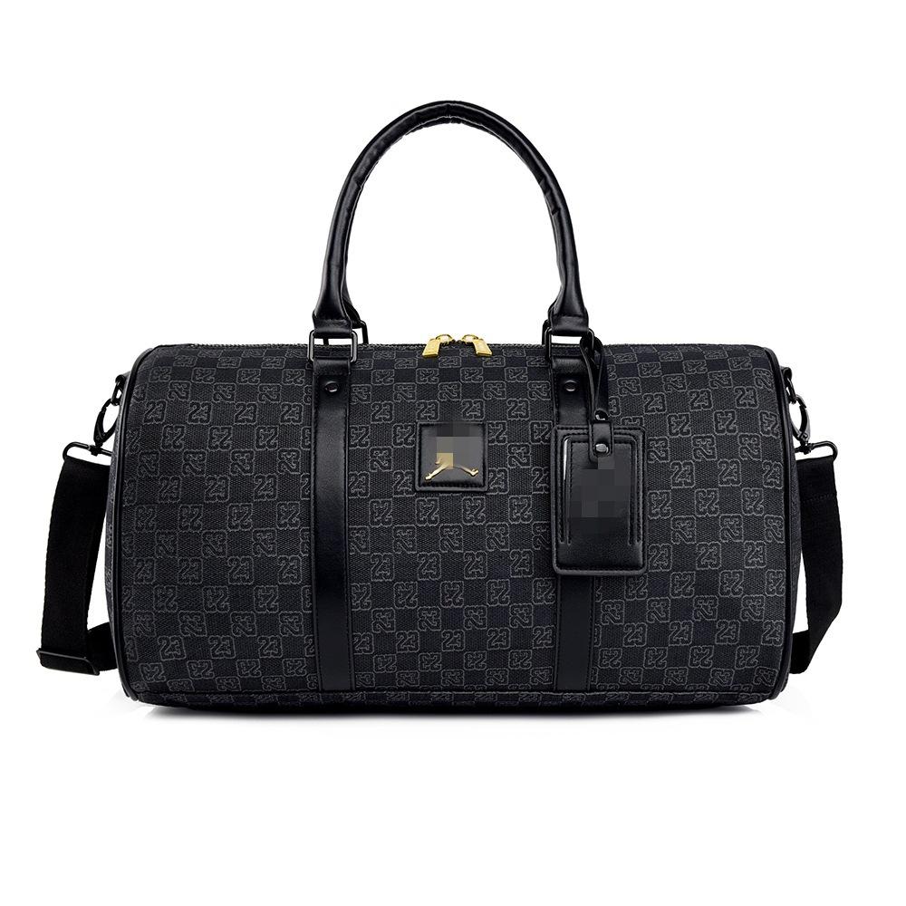 New Model Aj Monogram Checkerboard Fabric Large Capacity Jordan Shoulder Crossbody Tote Gym Bag Travel Bag Student Bag