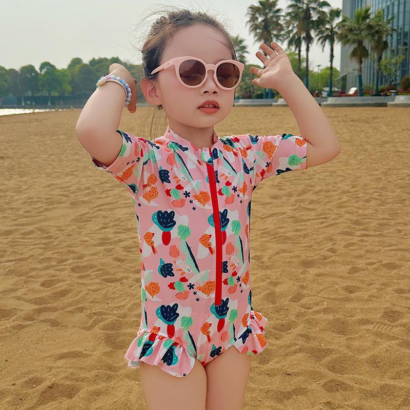 Children's Swimsuits for Girls and Girls 2025 New Sun Protection Infant Swimsuits for Kidsren, Middle and Large Kidsren's Swimming Equipment