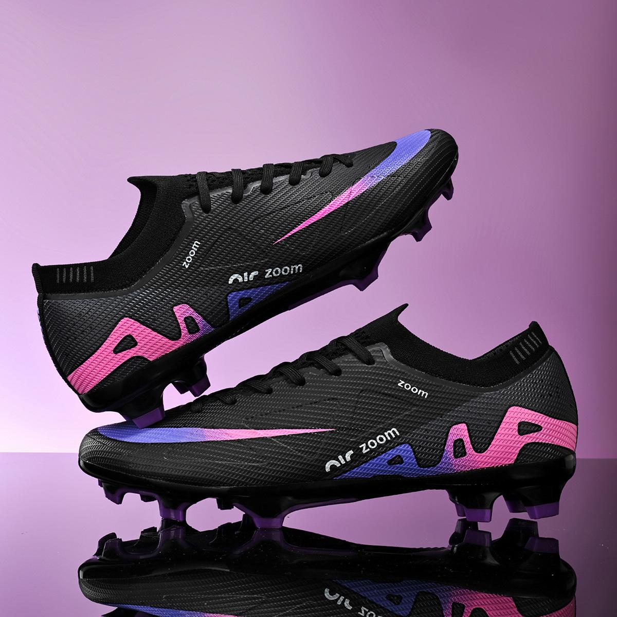 Cross-Border New Low-Top Football Shoes for Male and Female Students with Broken Spikes Anti-Slip Indoor Long Spike Game Training Football Shoes Wholesale