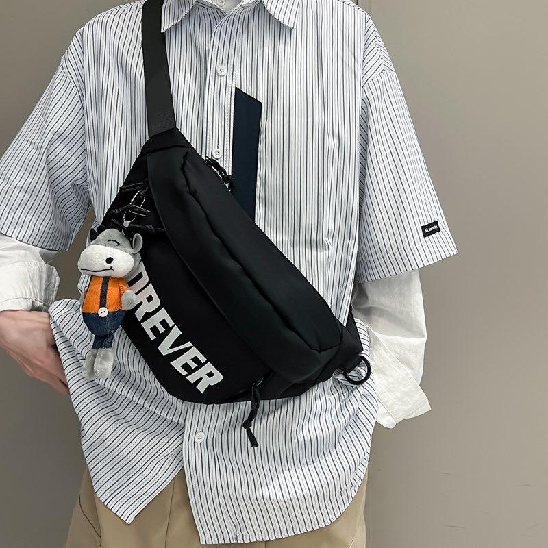 2024 New Chest Bag Crossbody Dumpling Bag Men's and Women's Sports Trendy Simple Crossbody Riding Waist Bag Fashionable Casual Chest Bag