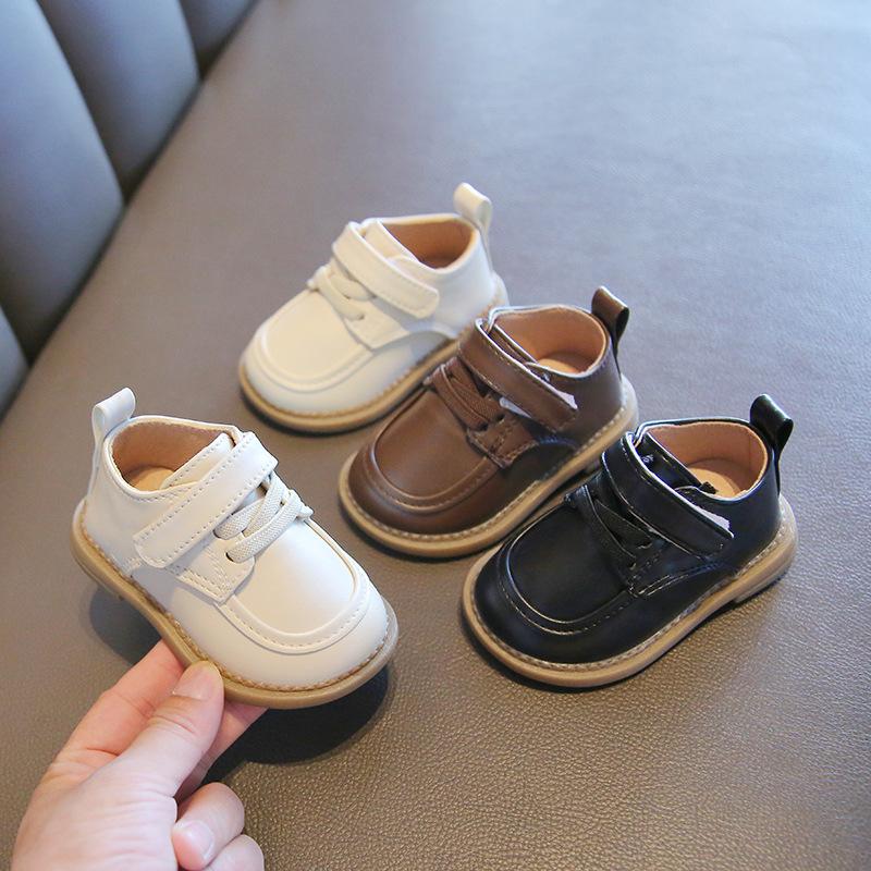 A generation of baby shoes British style small leather shoes men's and women's baby shoes toddler shoes cow tendon bottom baby shoes