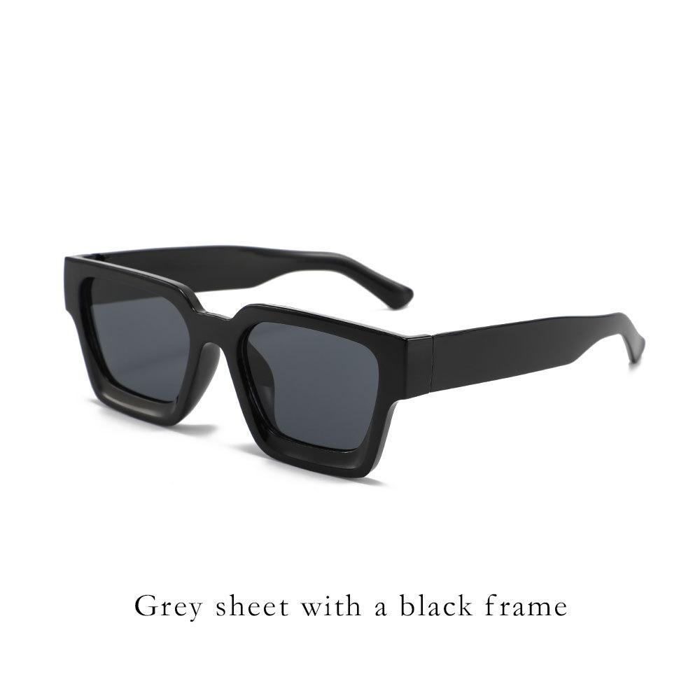 Classic Thick Box Sunglasses Men's Driving UV-resistant Advanced Sense Full Frame Sunglasses Street Photoshoot All-match Sunglasses
