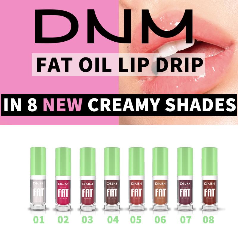Dnm Jelly Lip Gloss 8 Pieces Transparent Pearlescent Moisturizing Water Light Discoloration Fat Lip Gloss Lightening Lip Lines Lip Oil