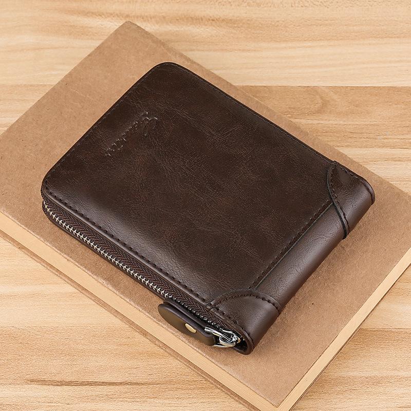 Cross-Border Supply 2026 New Model Men's Short Casual Fashion Wallet Aliexpress Horizontal Square Small Bag Wholesale