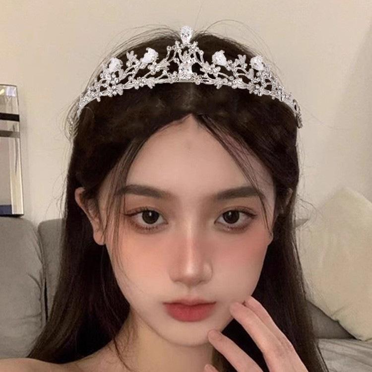 Factory Direct Supply of Silver Rhinestone Large Crowns, Bridal Wedding Headpieces, Adult Birthday Party Tiaras, Can Be Mixed and Sold in Bulk