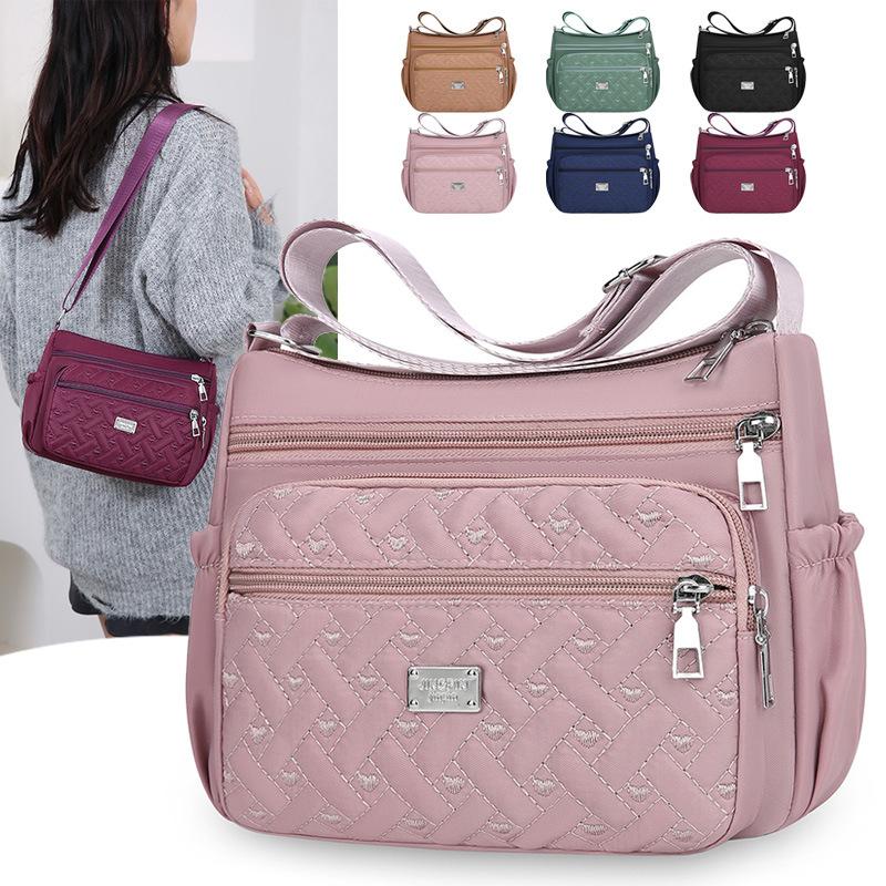 Trendy Women's Bag Fashion Shopping and commuter Bag New Women's Shoulder Crossbody Bag Lightweight Water-repellent Nylon Cloth Bag