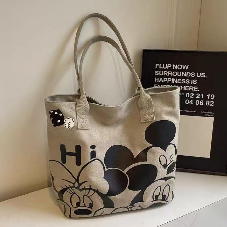 Large Capacity Casual Tote Bag 2025 Cross-Border Fashion Handbag Japanese Style Commuter Shoulder Bag Canvas Bag