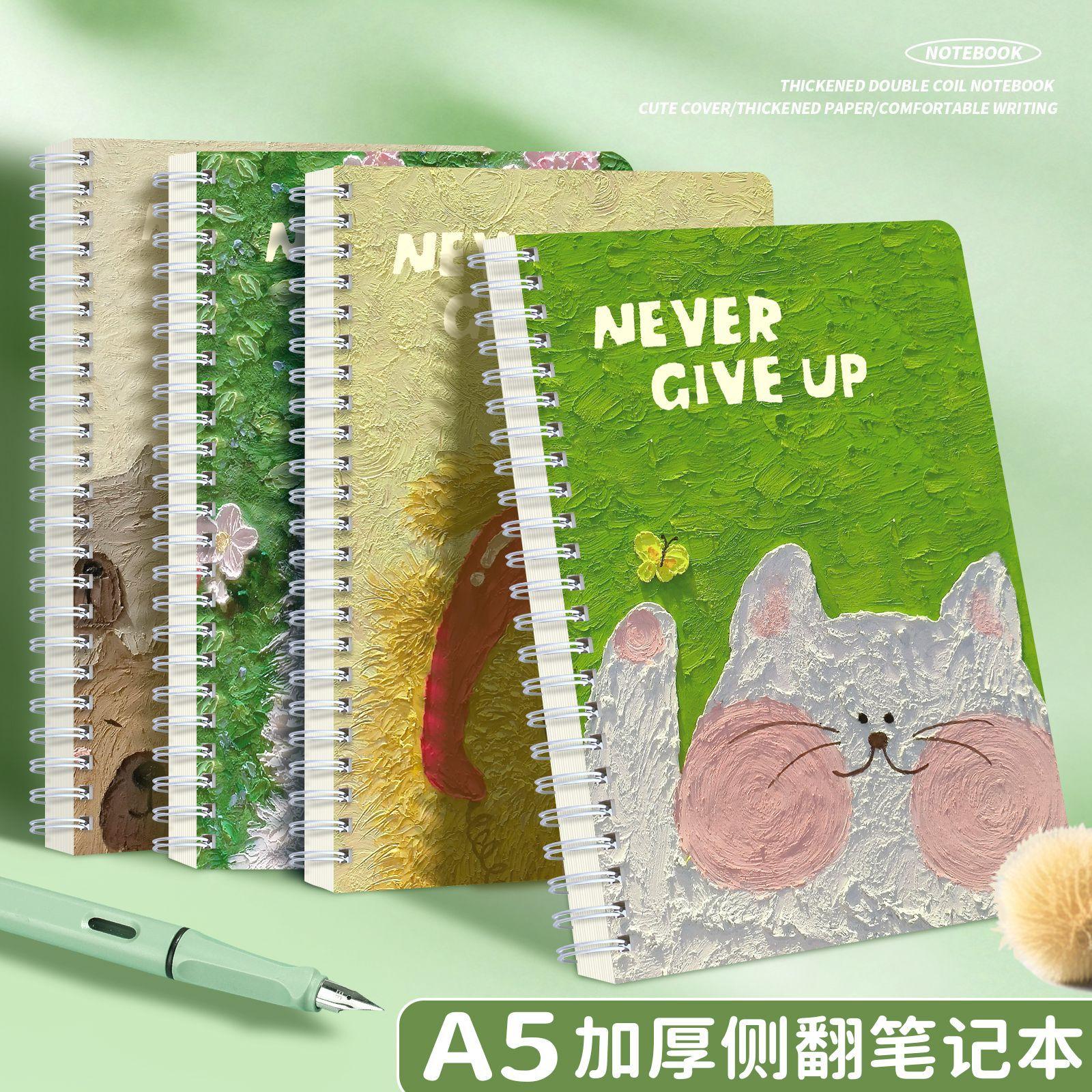 Square Partner Coil Notebook Cartoon Cute A5 Notebook Thickeneded Horizontal Line Notebook Notepad Diary Notebook Wholesale