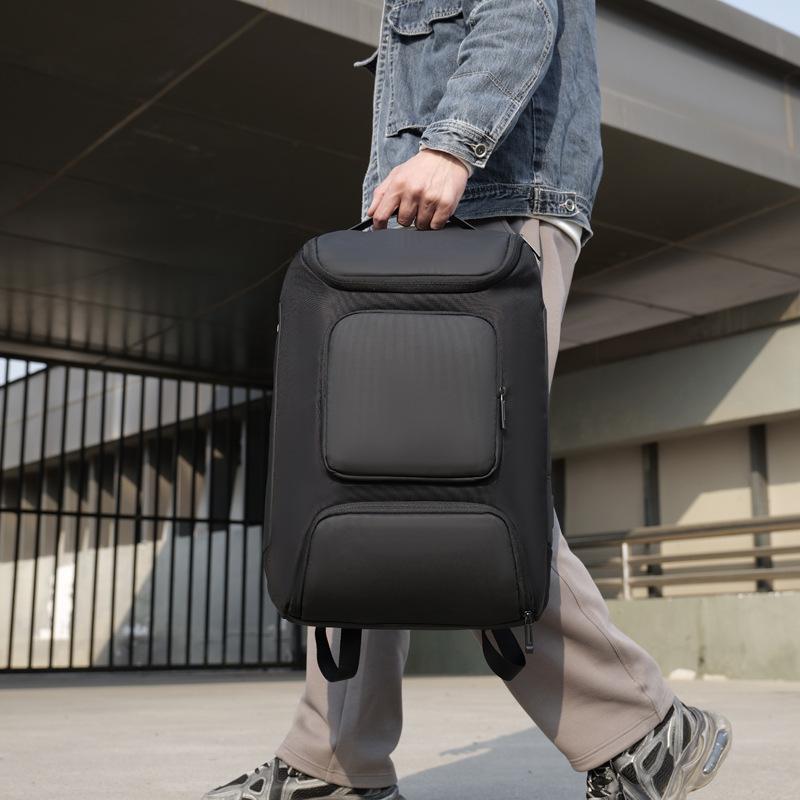 logo business leisure multi-function backpack usb rechargeable outdoor travel bag large capacity multi-layer luggage bag