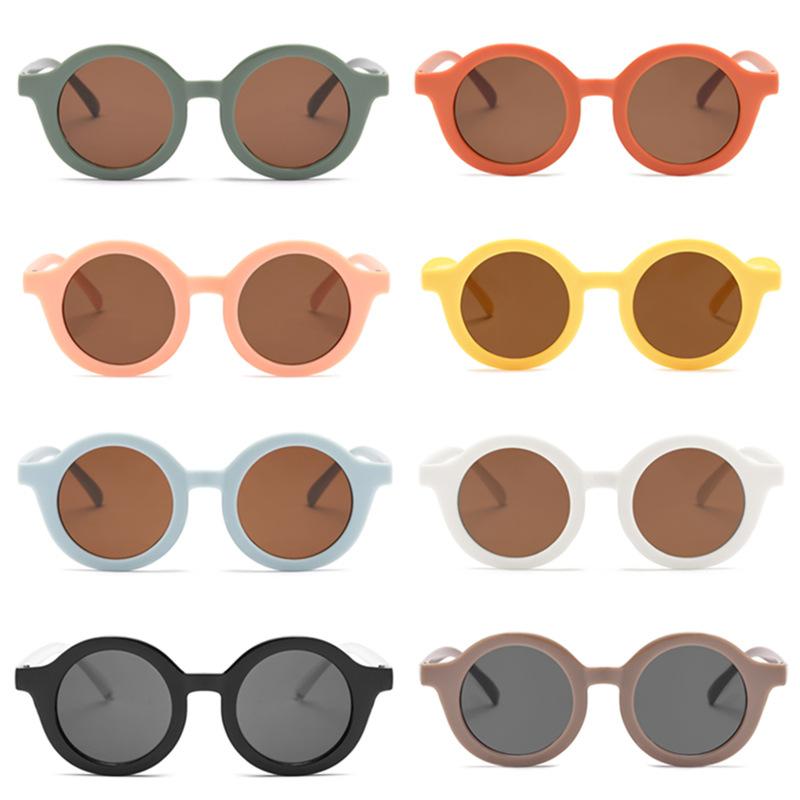 Ins New Round Retro Danish Kidsren's Sunglasses Wholesale Cute Sunshade Trendy Bear Baby Sunglasses Kidsren
