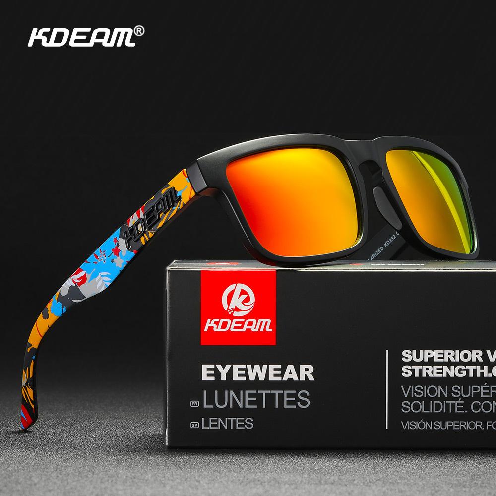 Kdeam Classic Polarized Sunglasses, Ultra-Light Driving Glasses for Men and Women, European and American Colorful True Film Sunglasses Kd332