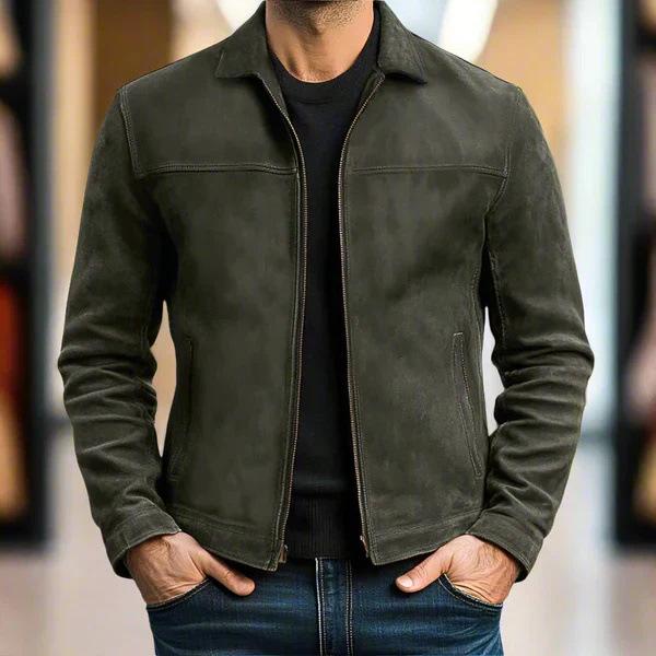 Amazon Independent Site New Men's Autumn Men's Lapel Casual Autumn and Winter Jacket Men's Trendy Leather Jacket