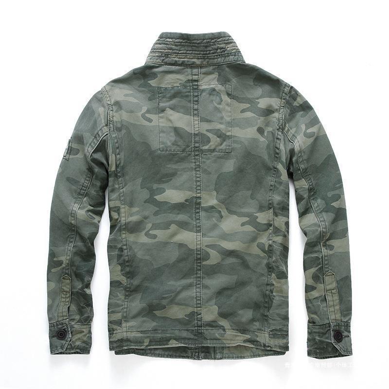 Top Men's Jacket Autumn Military Workwear Outdoor Mountaineering 2021 Denim Jacket Camouflage Large Size New Green Camouflage