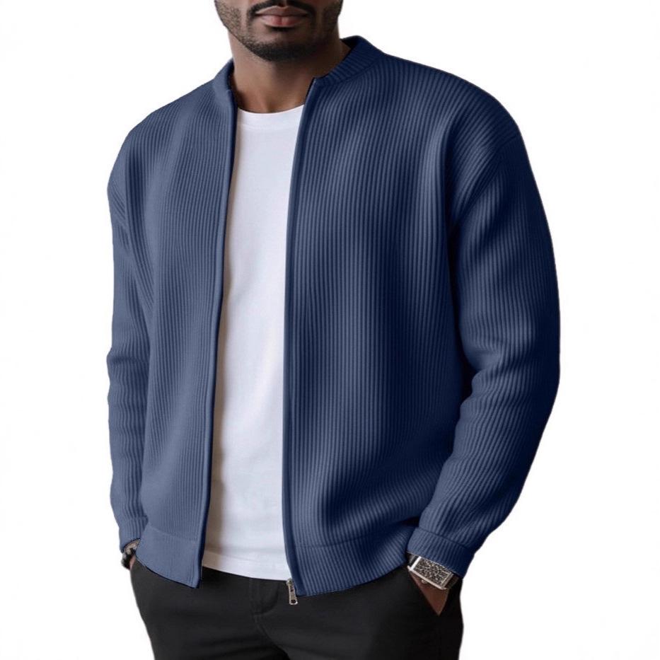 2025 European and American Amazon Independent Site Autumn and Winter Men's Casual Corduroy Solid Color Long-Sleeve Versatile Jacket