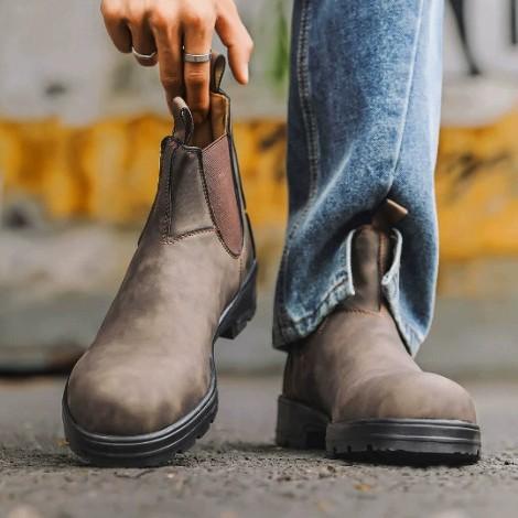6585 Cross-Border Men's Shoes, New Autumn Leather Boots, Opp Zipper Bag Packaging, No Shoe Box (Youmei Ruijie Series)