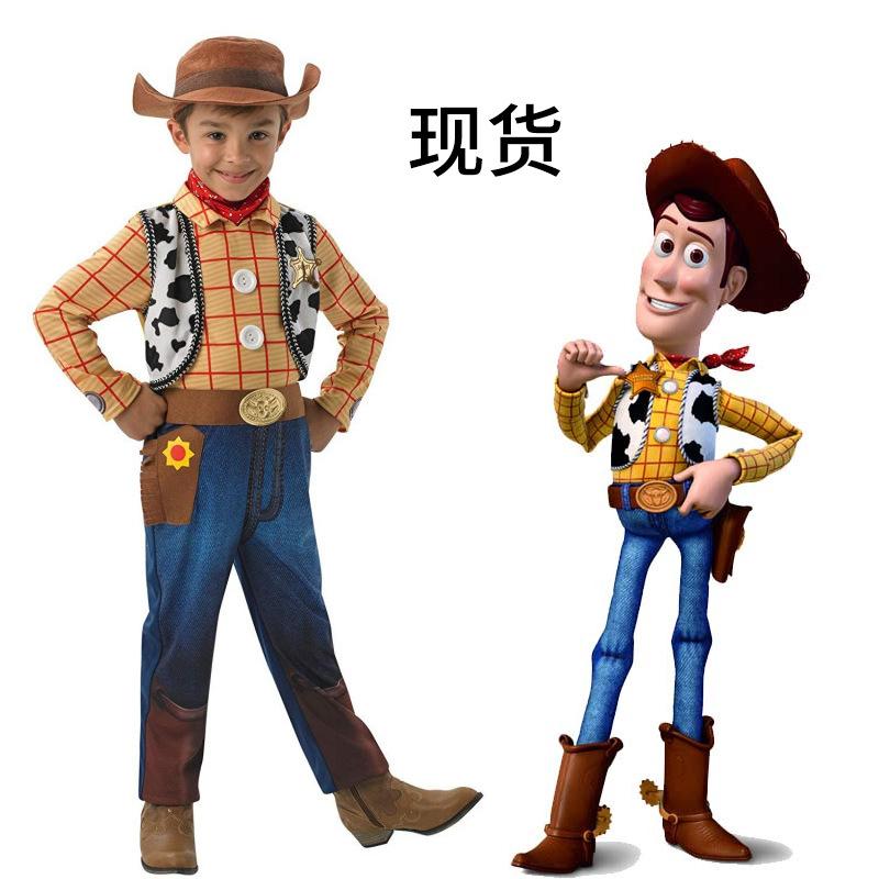Cross-Border Toy Story Children's Cosplay Cartoon Character Anime Role Halloween Costume Woody Cowboy Outfit