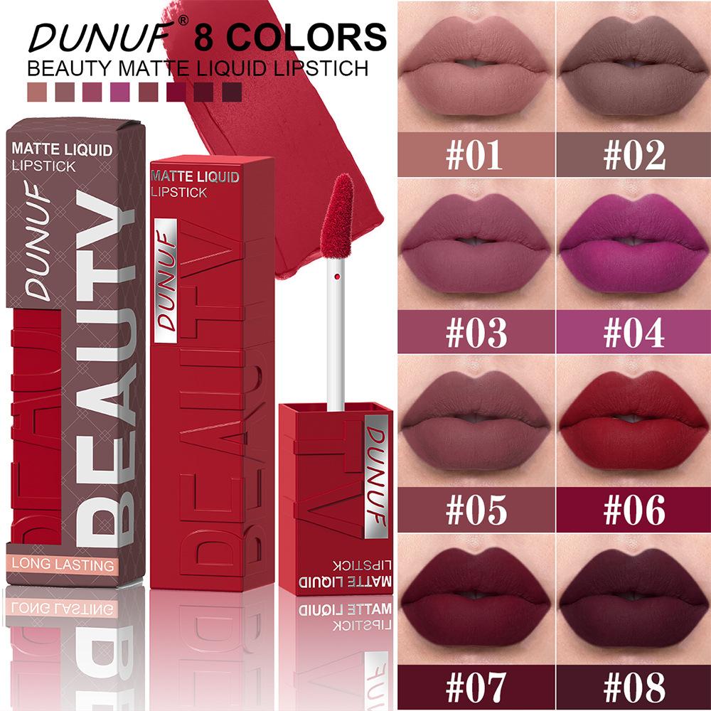 Dunuf 8-Color Square Tube Lip Gloss. Please Check Carefully! Link to Disclaimer - for Export Only