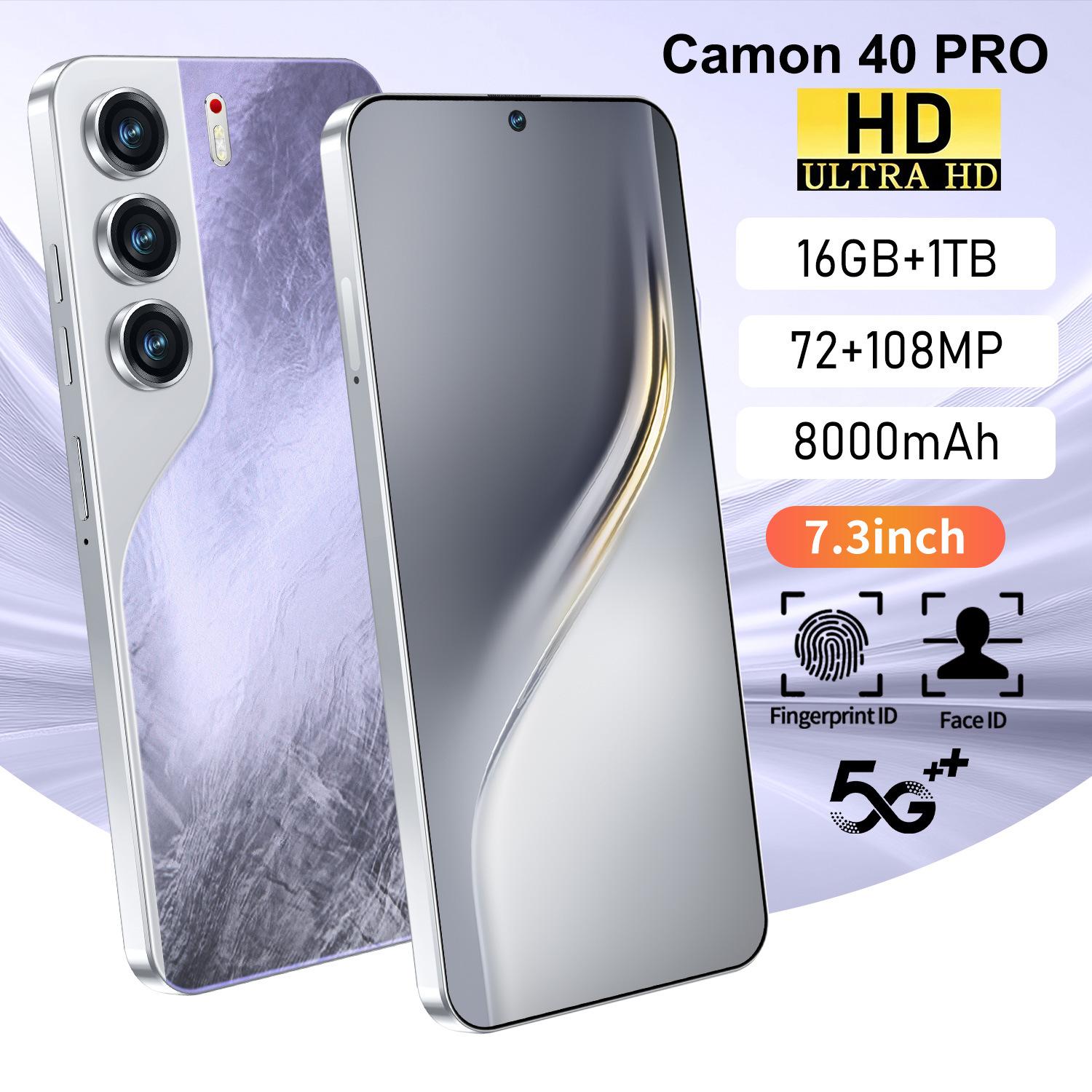 AliExpress cross-border exclusive supply of smartphone Camon40 Pro large screen 16+1T Android phone source manufacturer