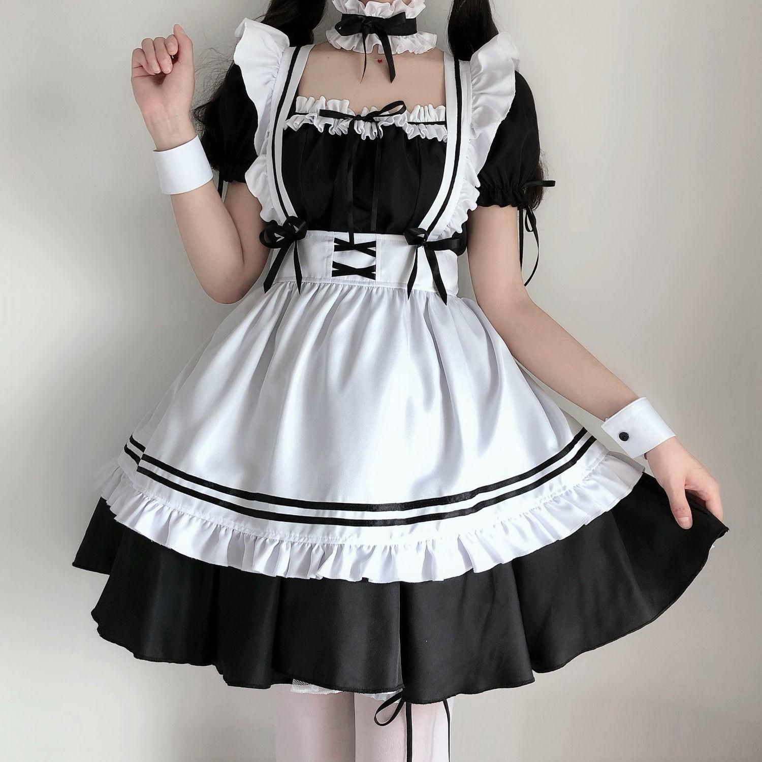Japanese Maid COS Role-playing Suit Student Cute Dress Secondary Light Tone Girl-playing Suit