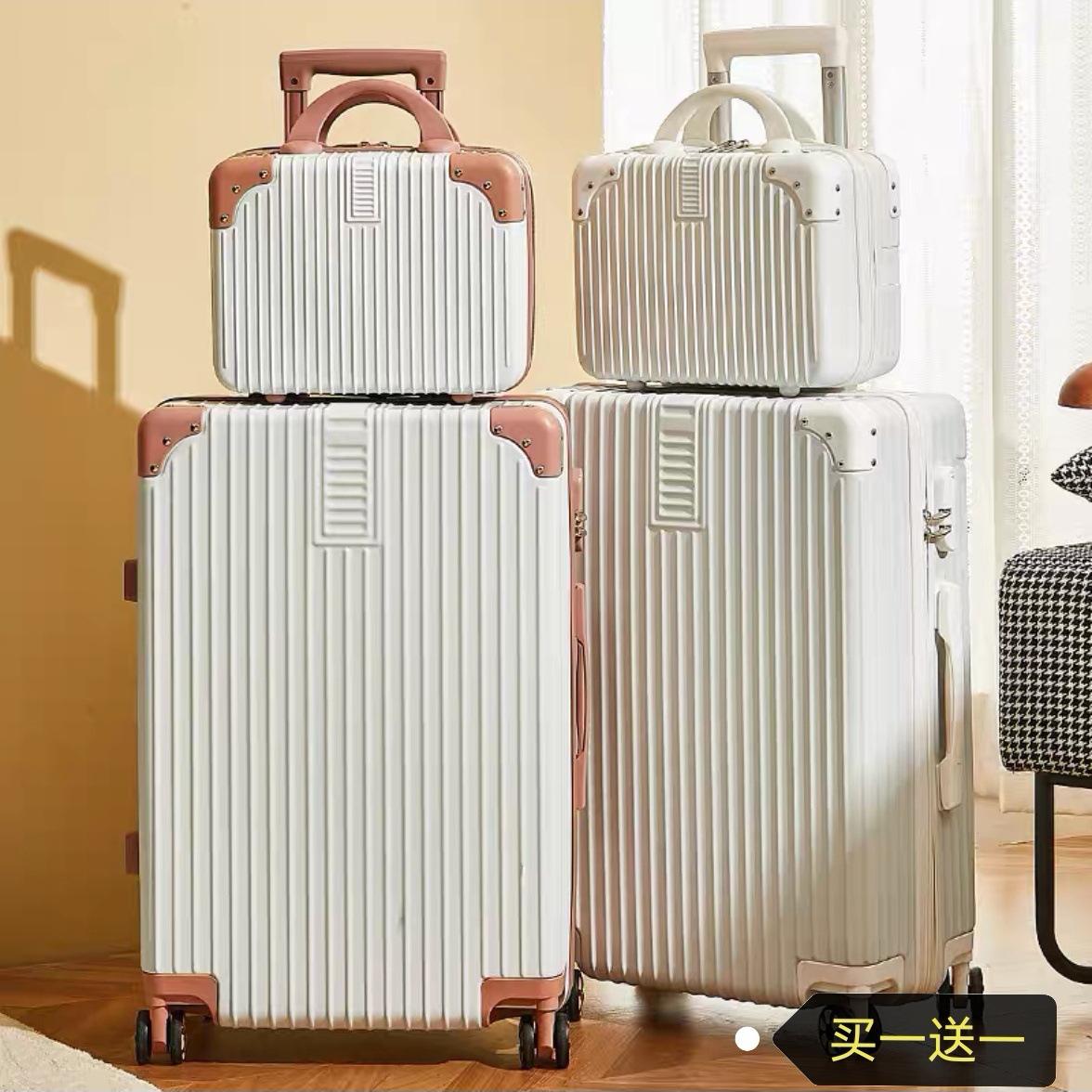 Trendy 2024 Retro Luggage Case Women's Super Thick Korean-style Password Suitcase Zipper Luggage Ins
