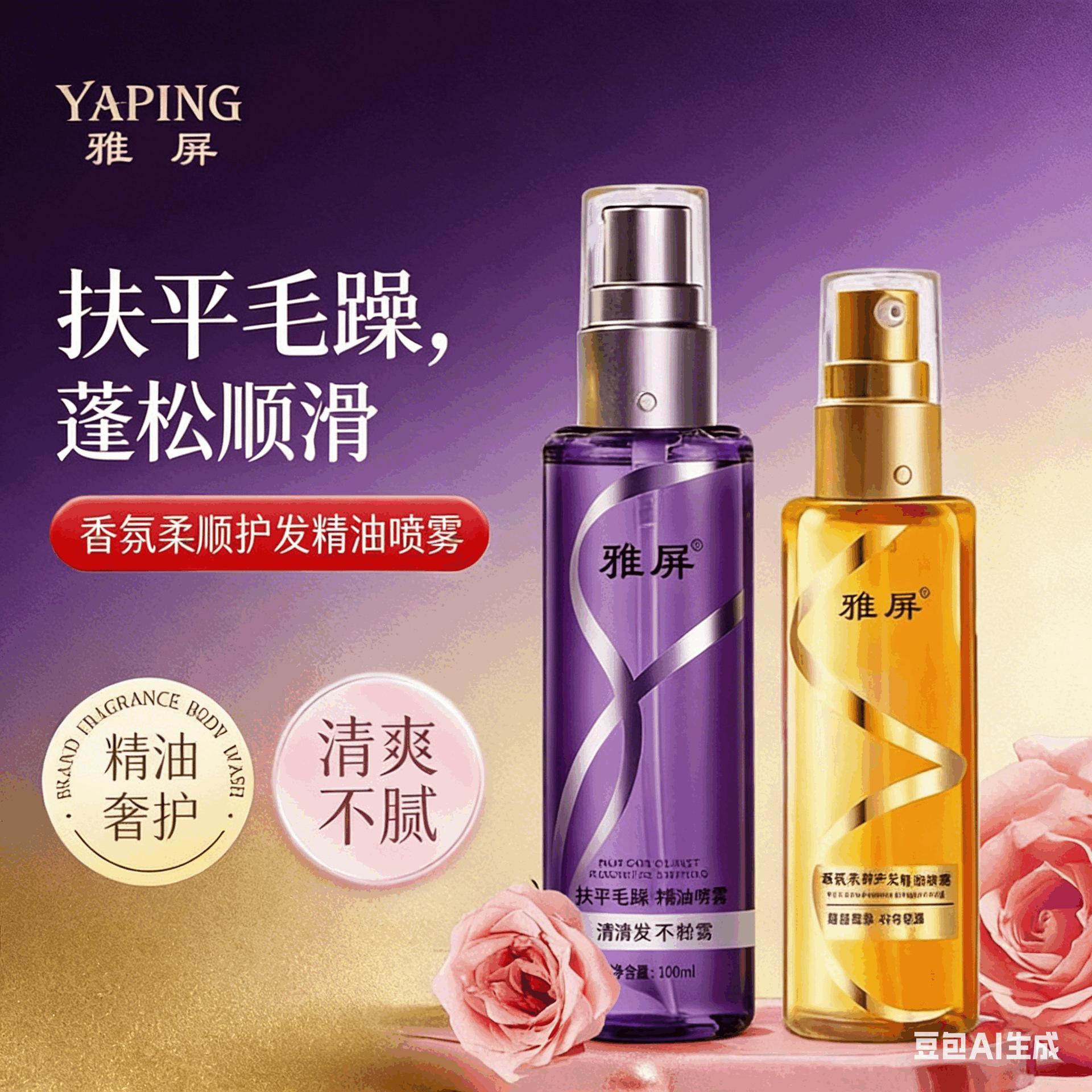 Yaping Hair Care Essential Oil Spray, Brightening and Smoothing Bluebell Freesia Spray, Long-Lasting Fragrance, Anti-Frizz, for Men and Women